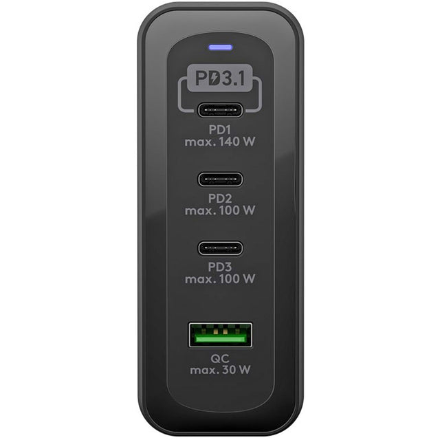 Goobay USB-C™ PD GaN Multiport-Schnellladegerät max. 240 W, schwarz