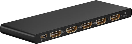 Goobay HDMI Splitter 1x HDMI™-Eingangssignal auf 4x HDMI™-Ausgänge auf, maximal 4K Ultra HD 2160p (60 Hz) möglich
