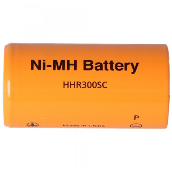 SUB-C Panasonic HHR300SC NiMH Akku Flattop Abmessungen 22,2x42,5mm