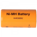 SUB-C Panasonic HHR300SC NiMH Akku Flattop Abmessungen 22,2x42,5mm