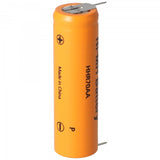 Panasonic Flat Top HHR-70AA NiMH Akku 1,2V 700mAh, Mignon AA Akku mit Printanschluss auf Plus und Minus
