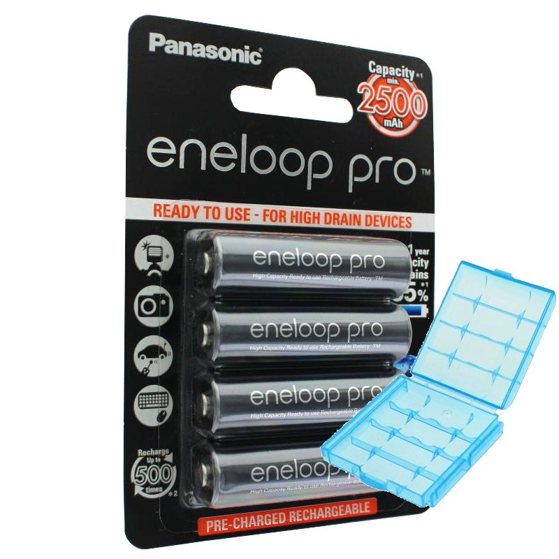 Eneloop Pro 1,2V 2500mAh HR-3UWX 4er Pack inkl. Akkubox