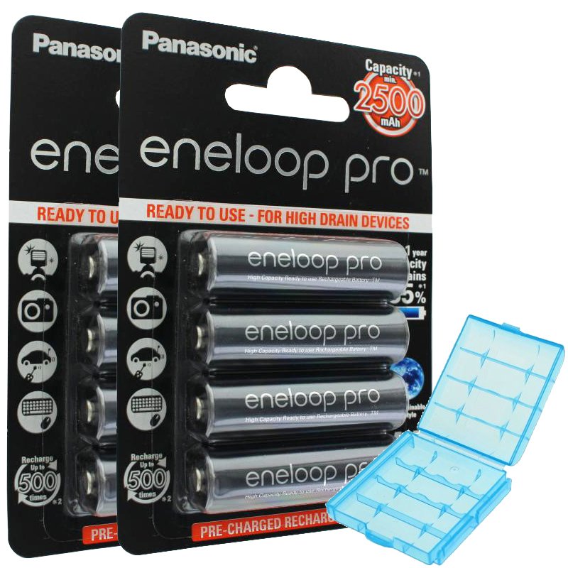 Eneloop Pro 1,2V 2500mAh HR-3UWX 8er Pack inkl. Akkubox