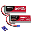 HRB 14,8V 4S 5200mAh LiPo-Akku 100C mit EC5-Stecker (2 St.)