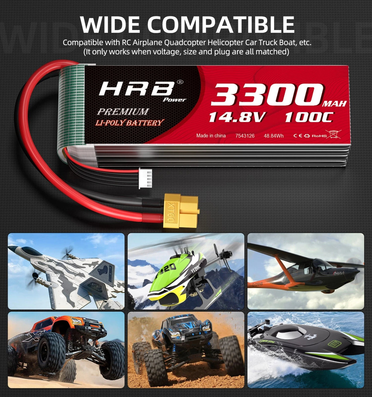 3300mAh / 4S / XT60