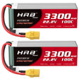 HRB 6S 3300mAh 22,2V 100C LiPo-Akku mit XT90-Stecker