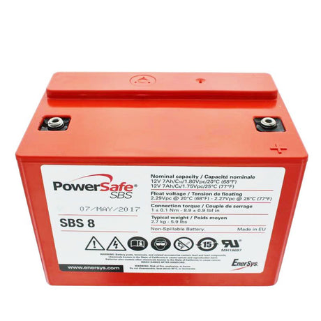 Hawker 12 SBS 8 PowerSafe Akku Blei PB 12Volt 7Ah mit M4 Schraubanschluss