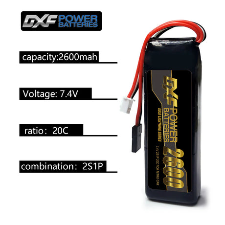 DXF 2S 2600mAh 20c 7,4V Futaba Nitro Lipo (2 St.)
