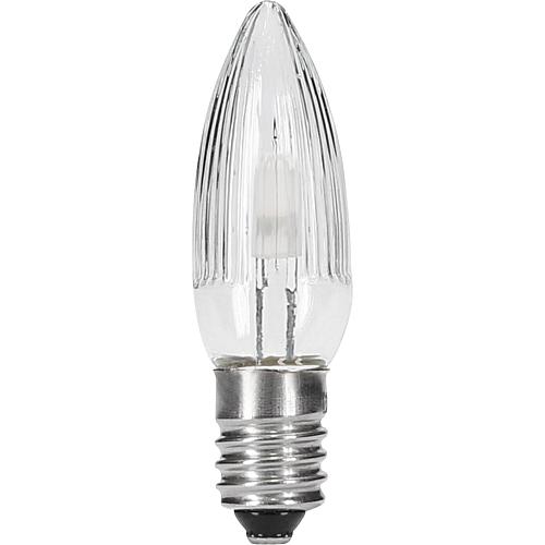Hellum LED-Topkerze halb geriffelt E10 8-55V 0,1-0,5W 920055, 13x1,5x10cm