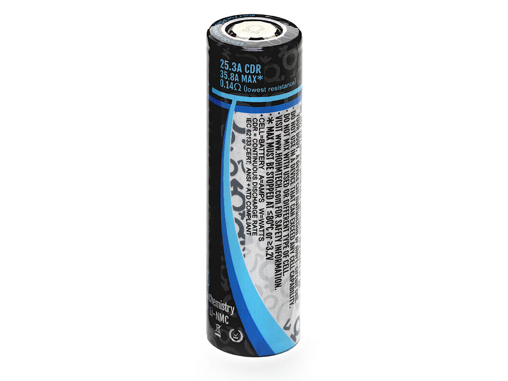 Hohmtech Works² 18650 2547mAh max. 35,8A Lithium-Ionen-Akku NMC, 3,6V - 3,7V