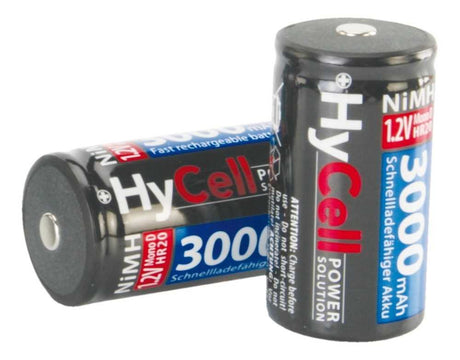 HyCell NiMH-Akku Typ 3000 Mono 2500mAh 2er Blister