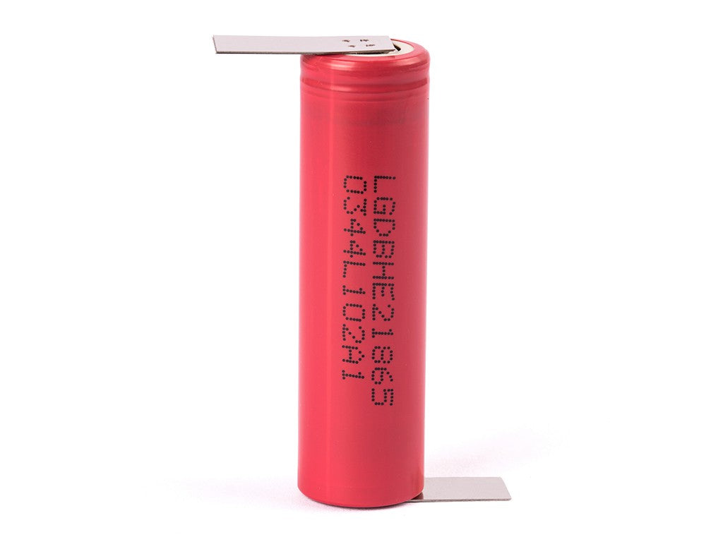LG ICR 18650-HE2 - 2500mAh 3,6V - 3,7V (20A) mit Lötfahne Z
