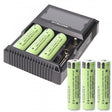 Panasonic Energie Set - 6 x 18650 plus Nitecore PREMIUM-Ladegerät D4EU