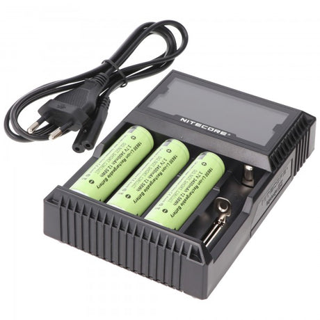 Panasonic Energie Set - 6 x 18650 plus Nitecore PREMIUM-Ladegerät D4EU