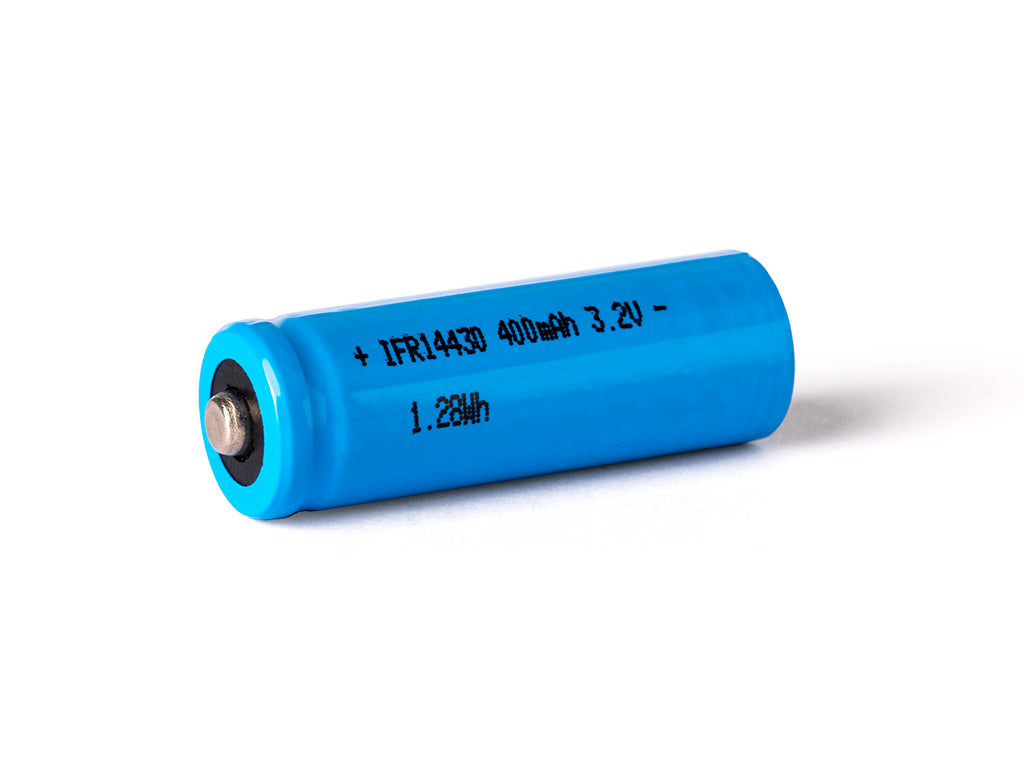 IFR 14430 - 400mAh 3,2V LiFePo4 Akku (Button Top) ungeschützt