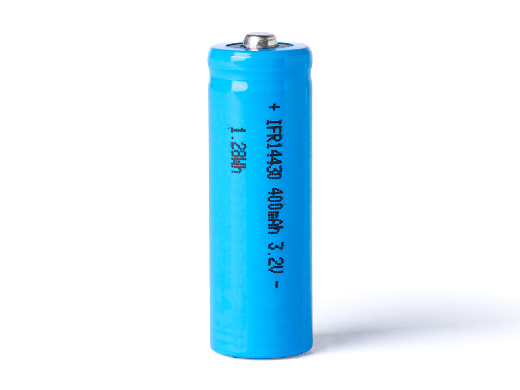 IFR 14430 - 400mAh 3,2V LiFePo4 Akku (Button Top) ungeschützt