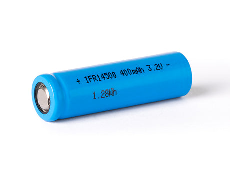 Cottcell IFR14500 - 400mAh AA LiFePo4 Akku 3,2V flacher Pluspol