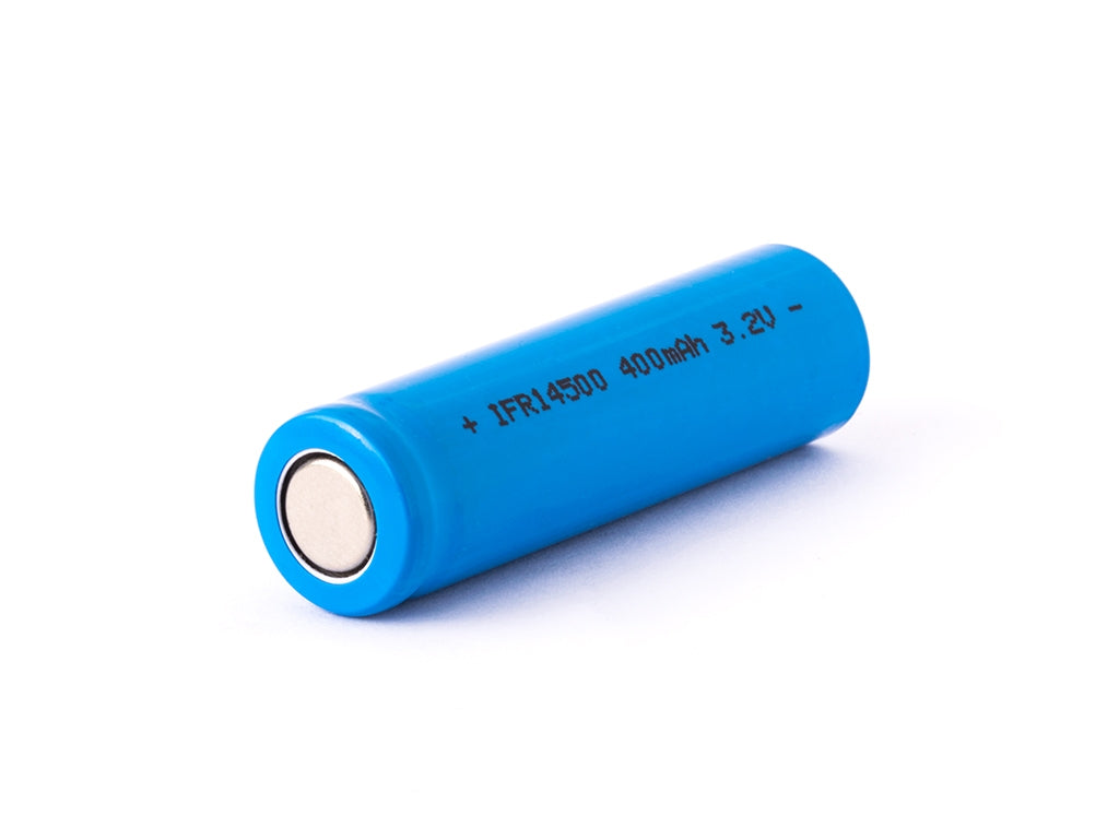 Cottcell IFR14500 - 400mAh AA LiFePo4 Akku 3,2V flacher Pluspol