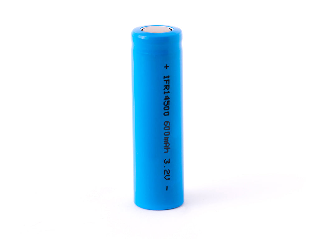 Cottcell IFR 14500 AA - 600mAh 3,2V LiFePo4 Akku (Flat Top) ungeschützt