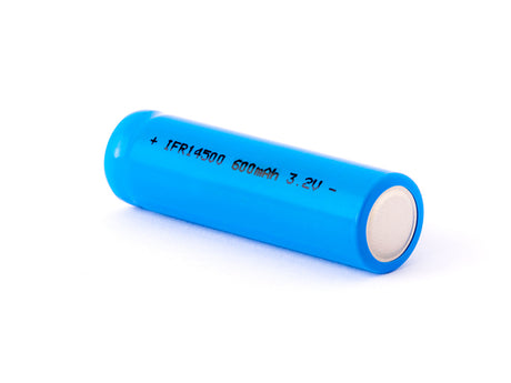 Cottcell IFR 14500 AA - 600mAh 3,2V LiFePo4 Akku (Flat Top) ungeschützt