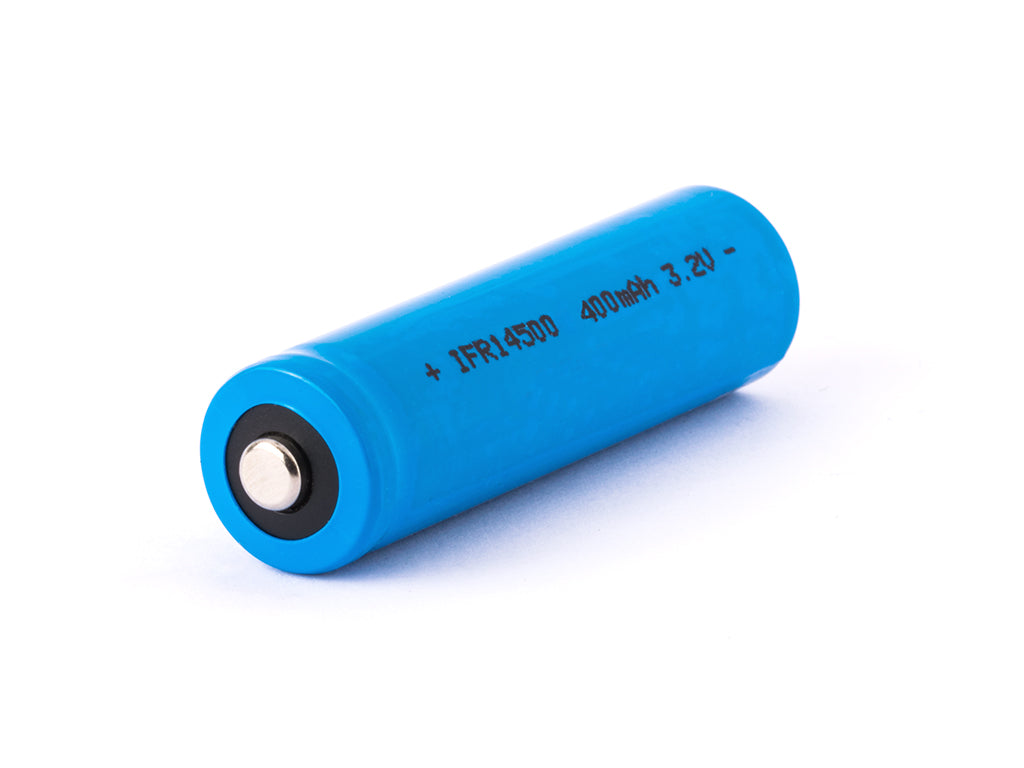 Cottcell IFR14500 - 400mAh AA LiFePo4 Akku 3,2V Pluspol erhöht