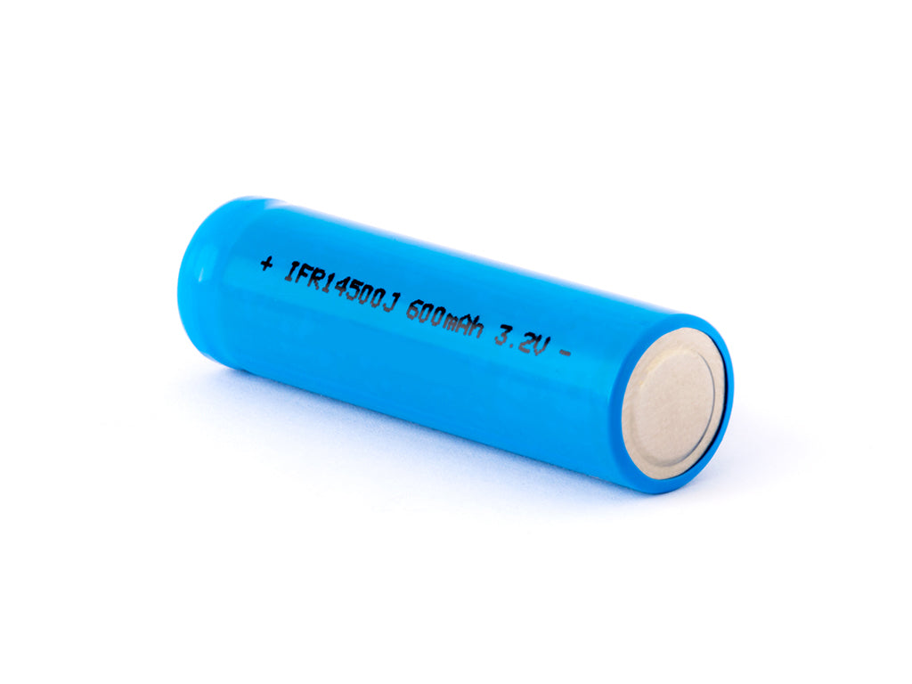 Cottcell IFR 14500J AA - 600mAh 3,2V LiFePo4 Akku (Button Top) ungeschützt