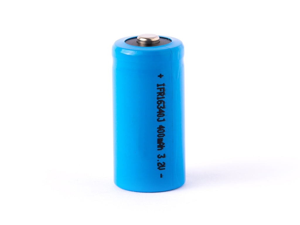 IFR 16340 - 400mAh 3,2V LiFePo4 Akku (Button Top) ungeschützt