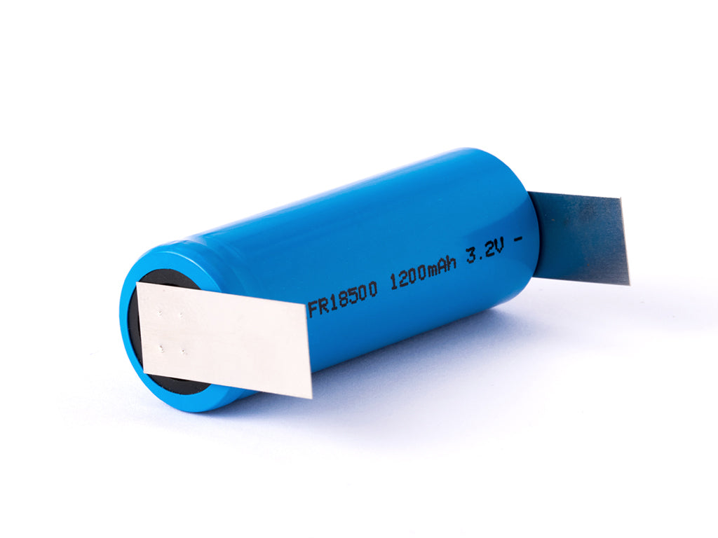 IFR 18500 - 1200mAh 3,2V LiFePo4 Akku + *Lötfahne U