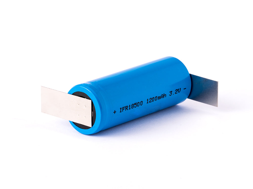 IFR 18500 - 1200mAh 3,2V LiFePo4 Akku + *Lötfahne Z