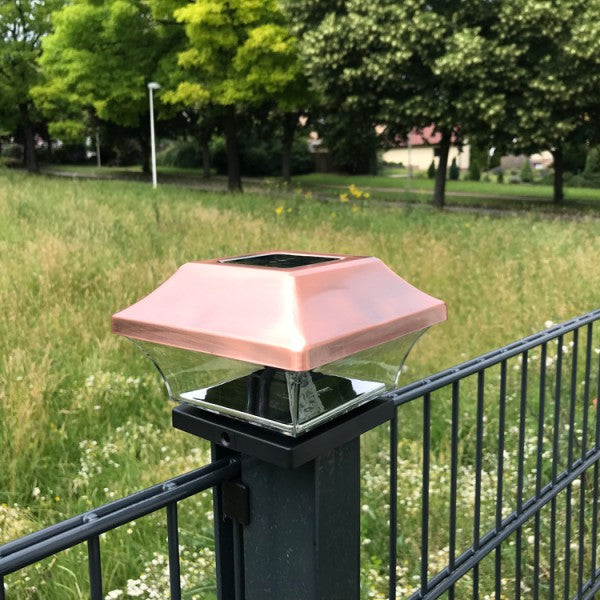 EZ Solar Zaunpfostenleuchte Solar LED Leuchte für Zaunpfähle, Garten Pfostenkappen