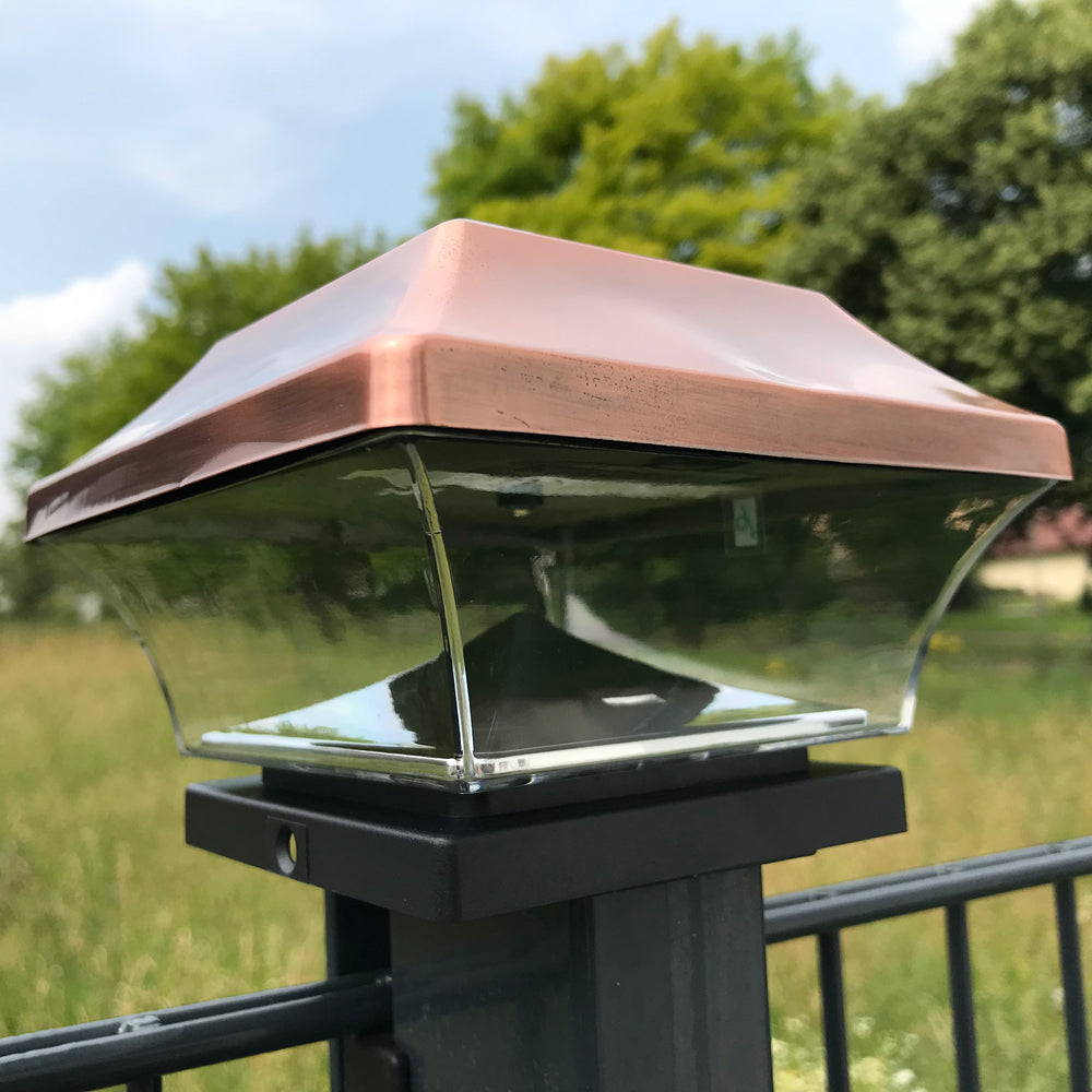 EZ Solar Zaunpfostenleuchte Solar LED Leuchte für Zaunpfähle, Garten Pfostenkappen