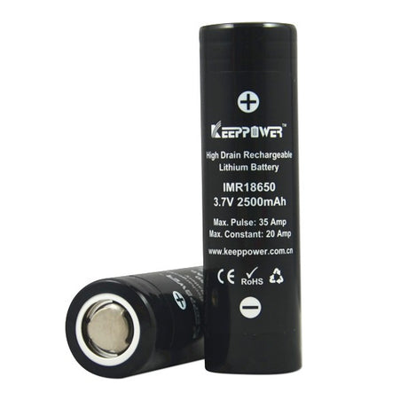 KeepPower IMR18650 - 2500mAh 3,6V - 3,7V Hochstromzelle Li-Ion-Akku