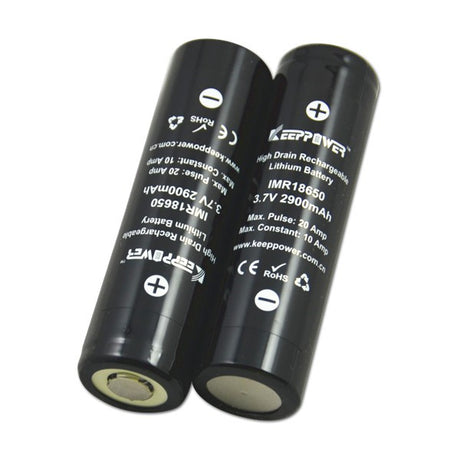 Keeppower IMR18650 - 2900mAh, 3,7V Li-Ion-Akku 10A (Flat Top)