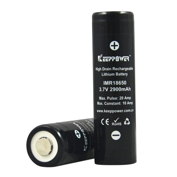 Keeppower IMR18650 - 2900mAh, 3,7V Li-Ion-Akku 10A (Flat Top)