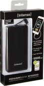 Intenso Akku-Powerbank „XS10000“ – 10.000 mAh, Schwarz, USB-A / Micro-USB / USB-C