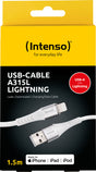 Intenso USB-Kabel „A315L“ – USB-A zu Lightning, 1,5 m, Weiß (Retail-Blister)