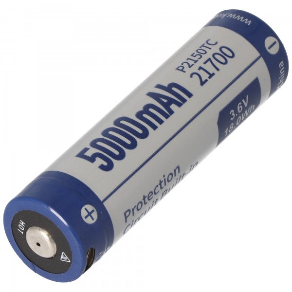 Keeppower 21700 3,7V 5000mAh PCB Schutz inkl. USB-C P2150TC (ohne Kabel) Li-ion Akku (2 Stück)