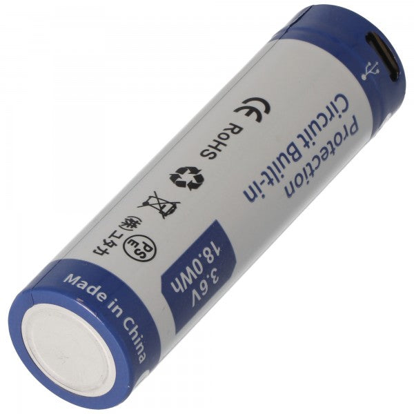 Keeppower 21700 3,7V 5000mAh PCB Schutz inkl. USB-C P2150TC (ohne Kabel) Li-ion Akku (2 Stück)