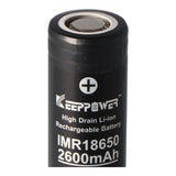 Keeppower IMR18650 Plus 2600mAh 3,7V (US18650VTC5A) 2600mAh (Flat Top) inkl. Akkuschutzbox