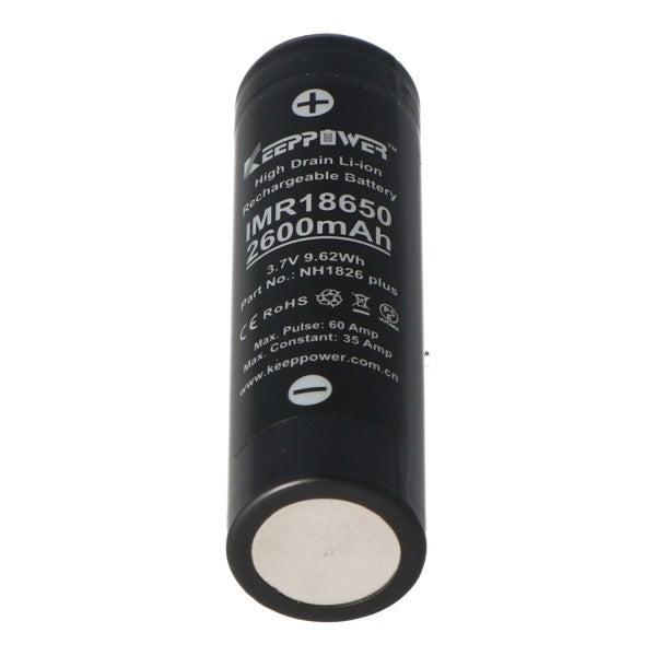 Keeppower IMR18650 Plus 2600mAh 3,7V (US18650VTC5A) 2600mAh (Flat Top) inkl. Akkuschutzbox