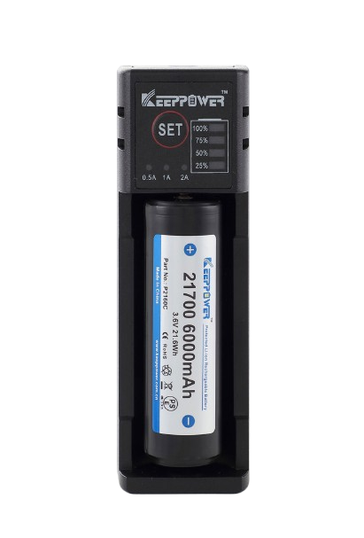 KeepPower K1 Ladegerät für Li-Ion und Ni-MH Akkus USB-C