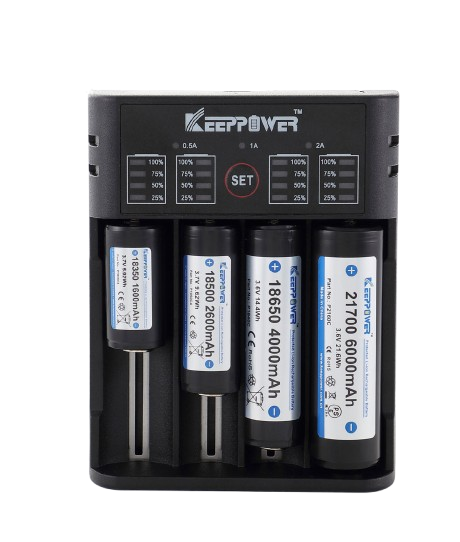 KeepPower K4 Ladegerät für Li-Ion und Ni-MH Akkus USB-C