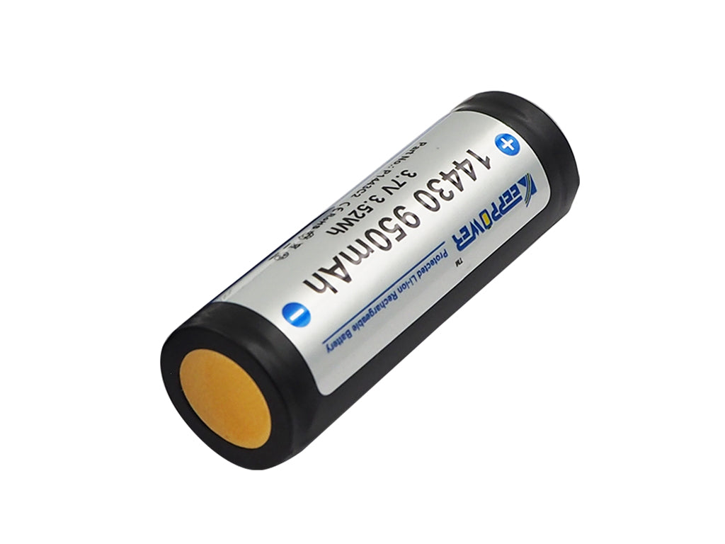 Keeppower 14430 - 950mAh 3,6V - 3,7V Li-Ionen-Akku PCB geschützt P1443C2