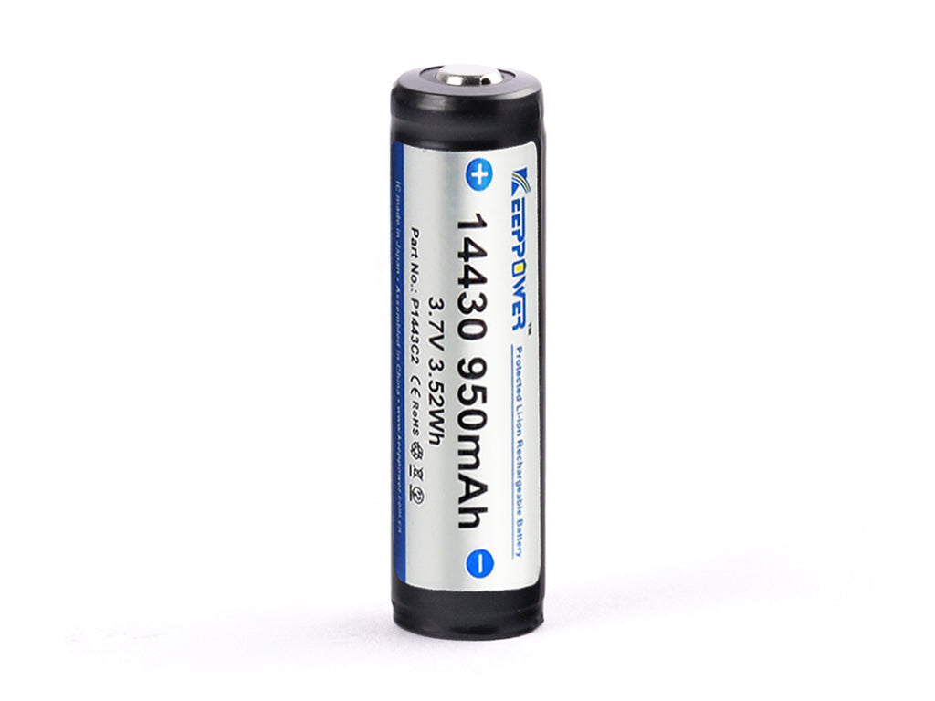 Keeppower 14430 - 950mAh 3,6V - 3,7V Li-Ionen-Akku PCB geschützt P1443C2