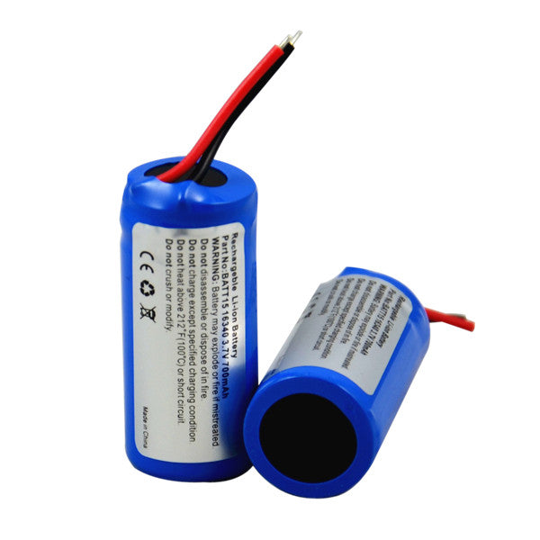 Keeppower 1S1P 16340 - 700mAh, 3,7V Li-Ionen-Akku (BMS/PCB geschützt) mit Kabelanschluss