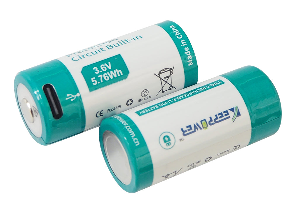 Keeppower 18350 1600mAh 3,7V Li-Ionen-Akku (Wiederaufladbar über USB-C)