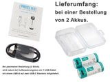 Keeppower 18350 1600mAh 3,7V Li-Ionen-Akku (Wiederaufladbar über USB-C)