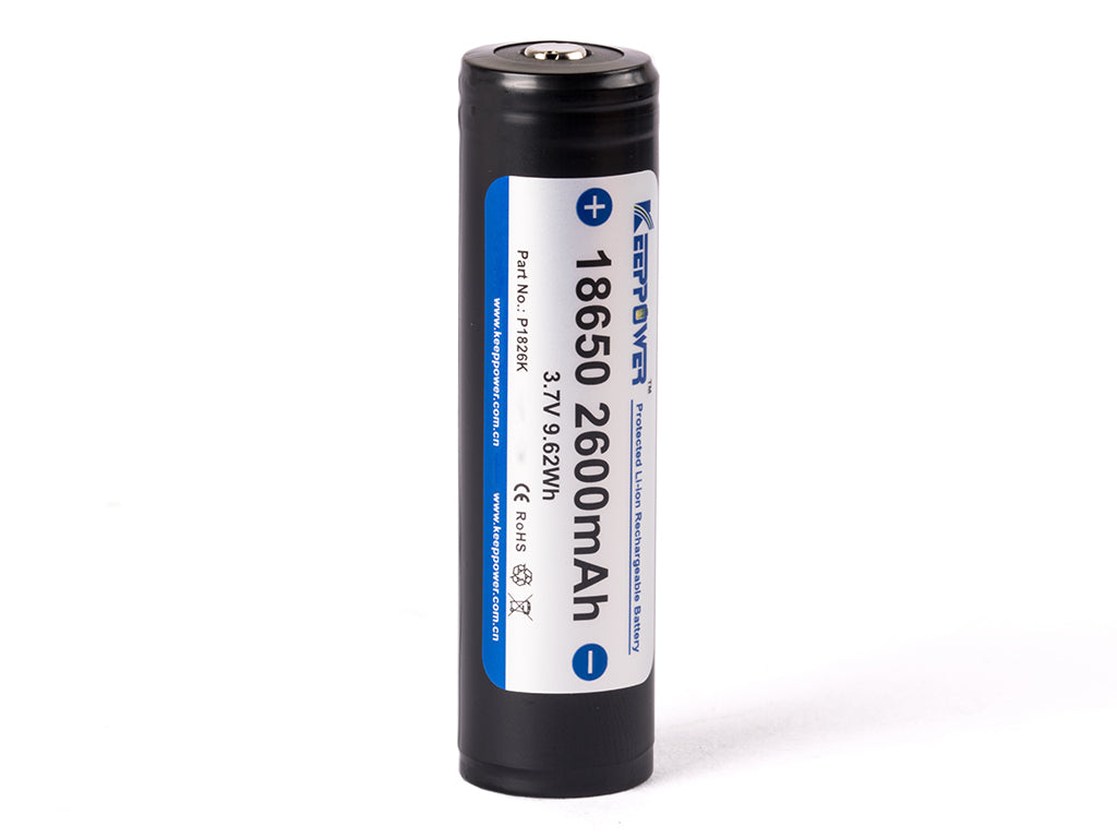 Keeppower 18650 - 2600mAh, 3,6V - 3,7V Li-Ion-Akku PCB geschützt P1826C