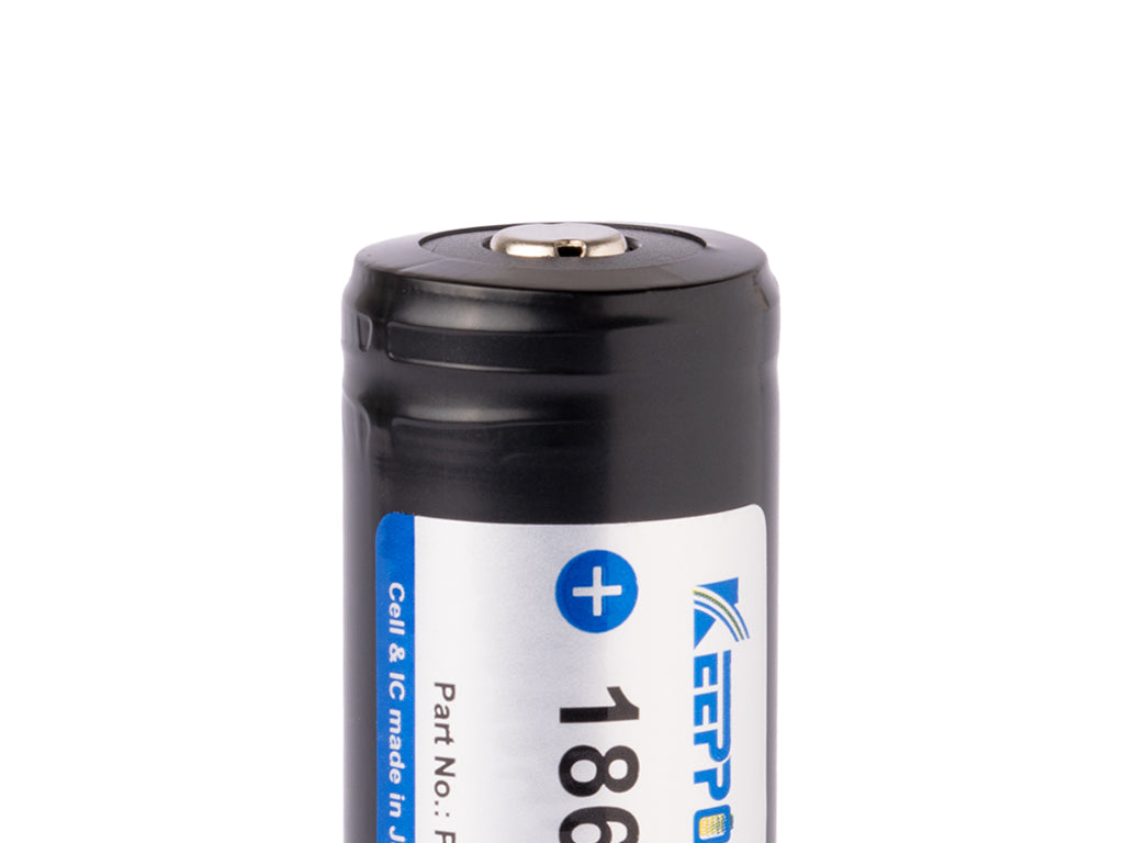 Keeppower 18650 - 3100mAh, 3,7V Li-Ionen-Akku geschützt - erhöhter Pluspol