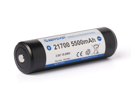 Keeppower 21700 - 5500mAh, 3,6V - 3,7V Li-Ion-Akku *BMS/PCB geschützt P2155C